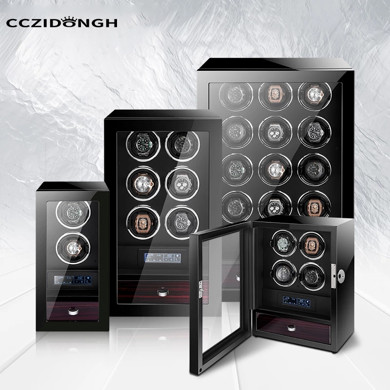 Luxury Watch Winder Box - Estojo de Luxo para Armazenamento de