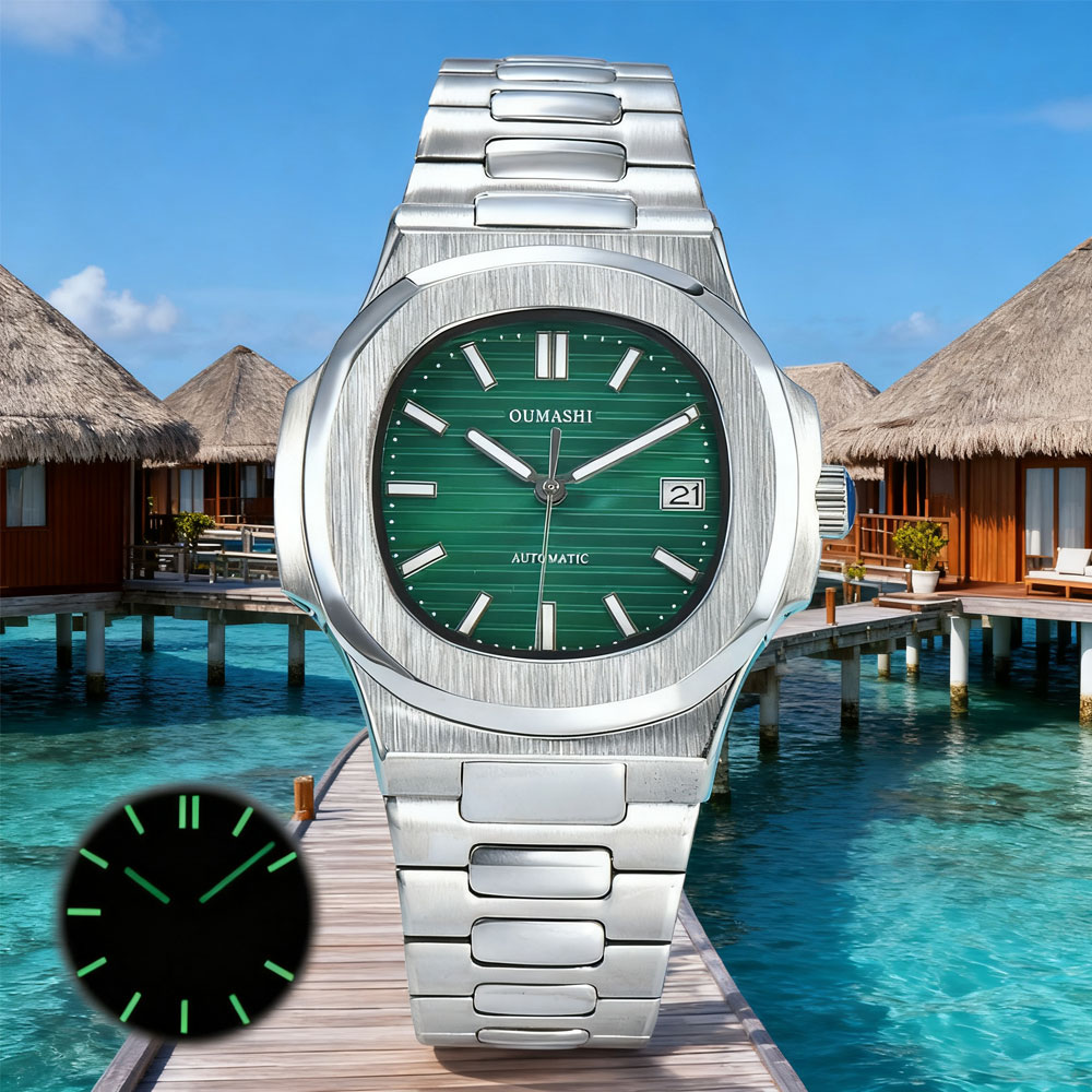 Sapphire Crystal Display - Relógio masculino de 40mm, fabricado na
