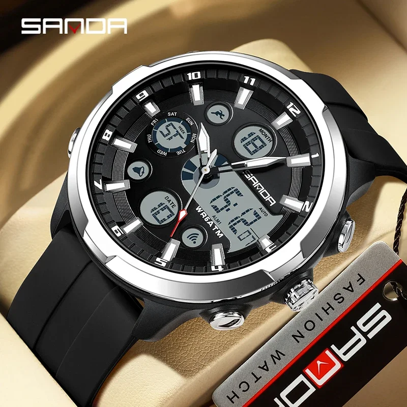Luxury Watch G Shock - Sanda 9053 50m relógio de pulso