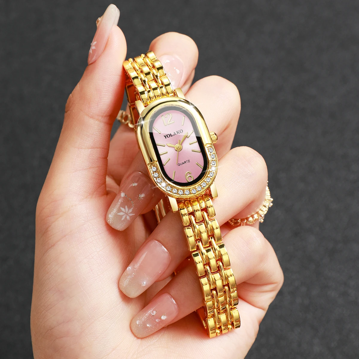 Luxury Watch Case Travel - Relógio feminino de luxo com strass,