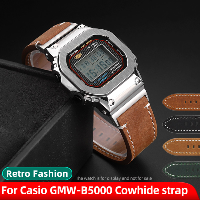 Luxury Watch G Shock - GMW-B5000 pulseira de couro vintage para