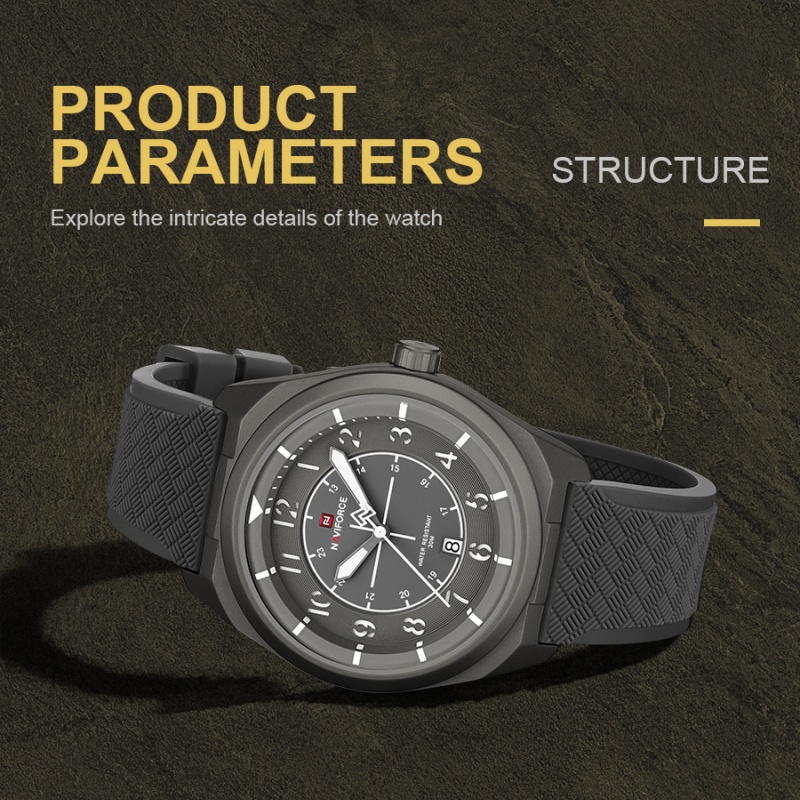 Field Watch Military - Relógio Masculino NAVIFORCE Quartz com Calendário,