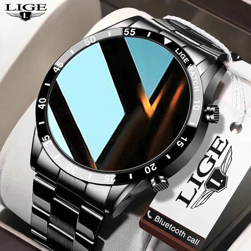 Luxury Watch On Wrist - Lige nova chamada bluetooth relógio inteligente