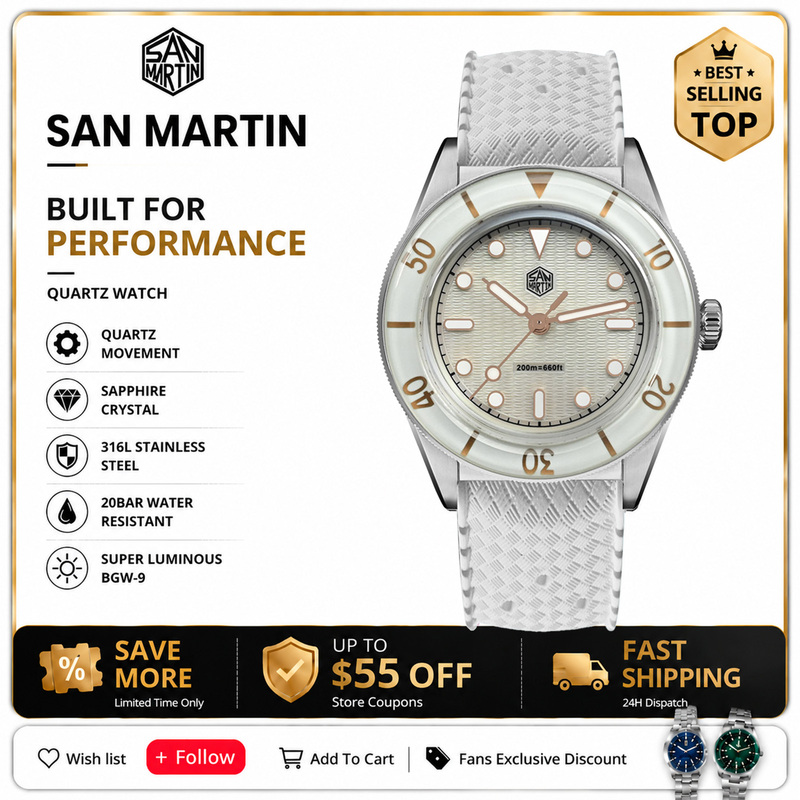 Sapphire Crystal Display - Relógio de Pulso Feminino San Martin