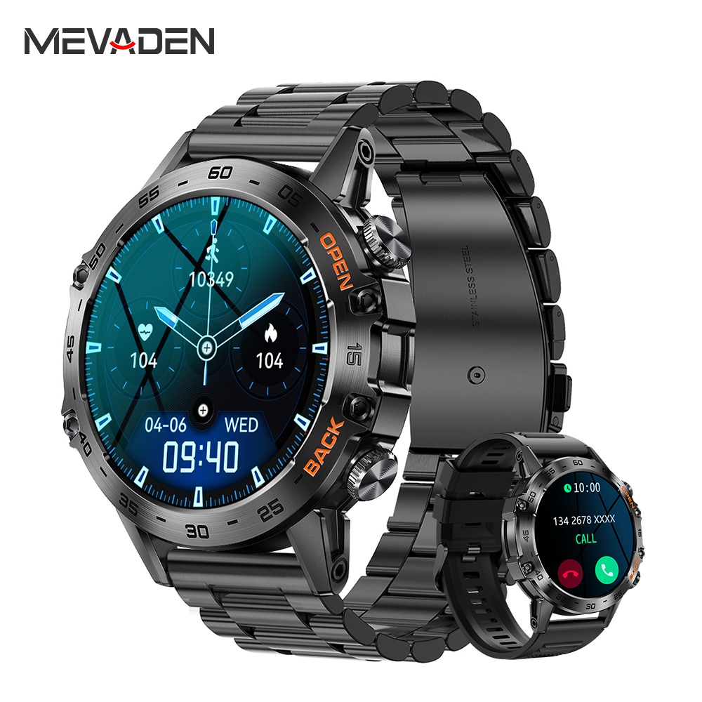 Luxury Watch On Wrist - Relógio Inteligente Masculino MEVADEN Steel 1.39