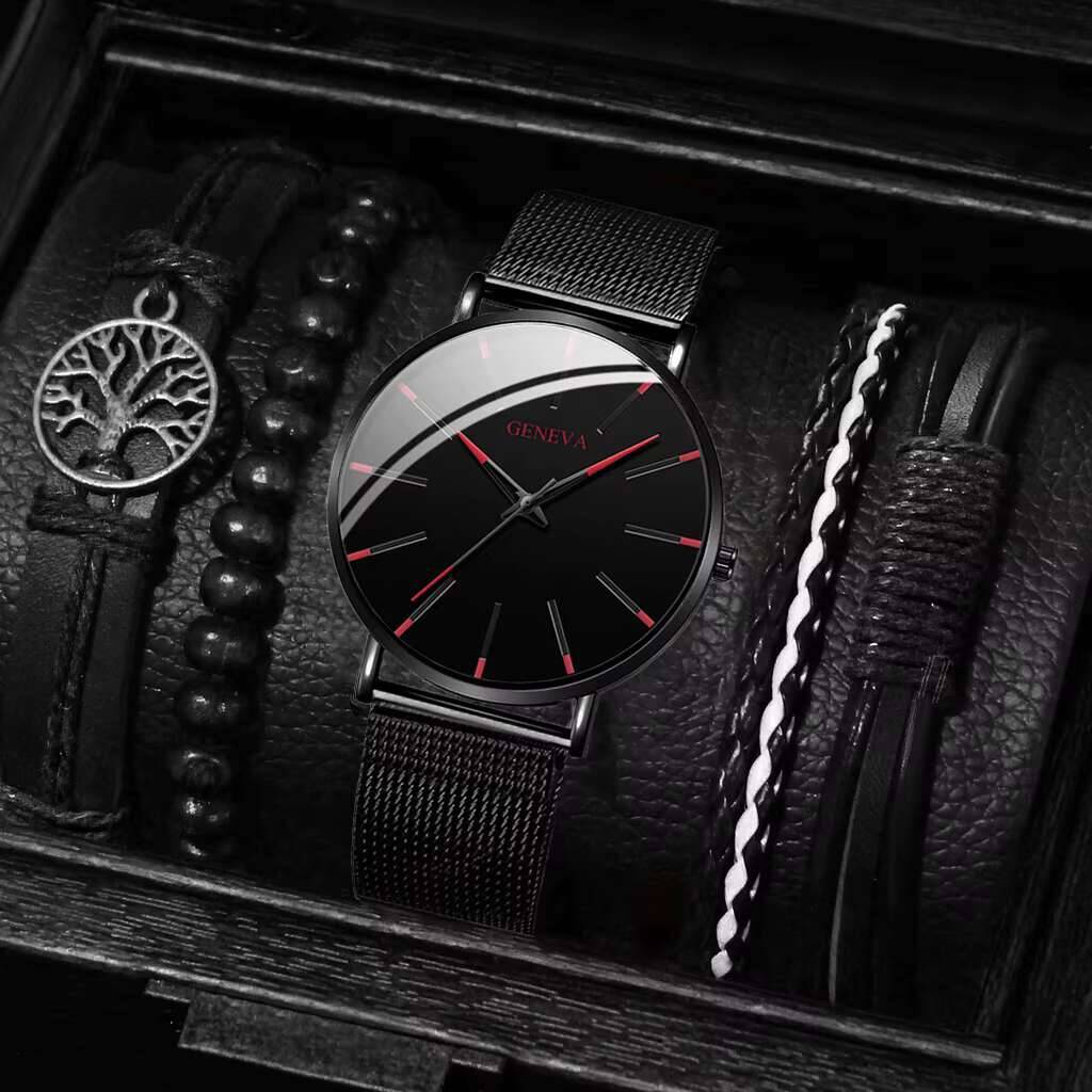 Luxury Watch Organizer For Men - Relógio de quartzo e pulseira de