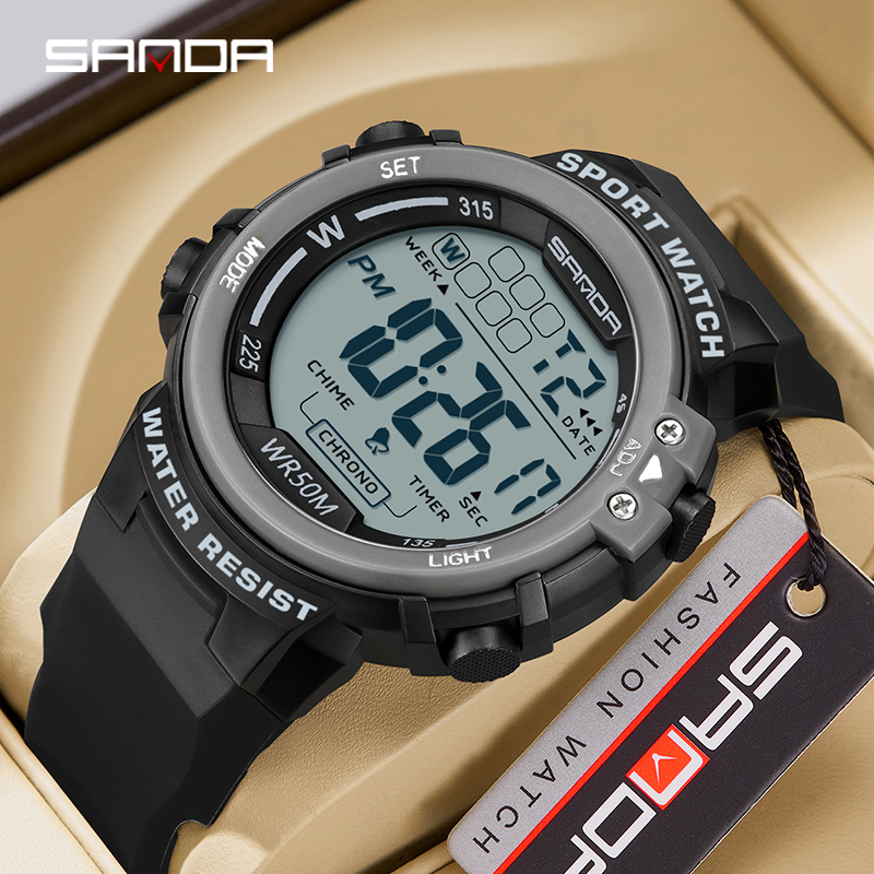 Luxury Watch G Shock - SANDA-Relógio esportivo estilo G masculino, relógio