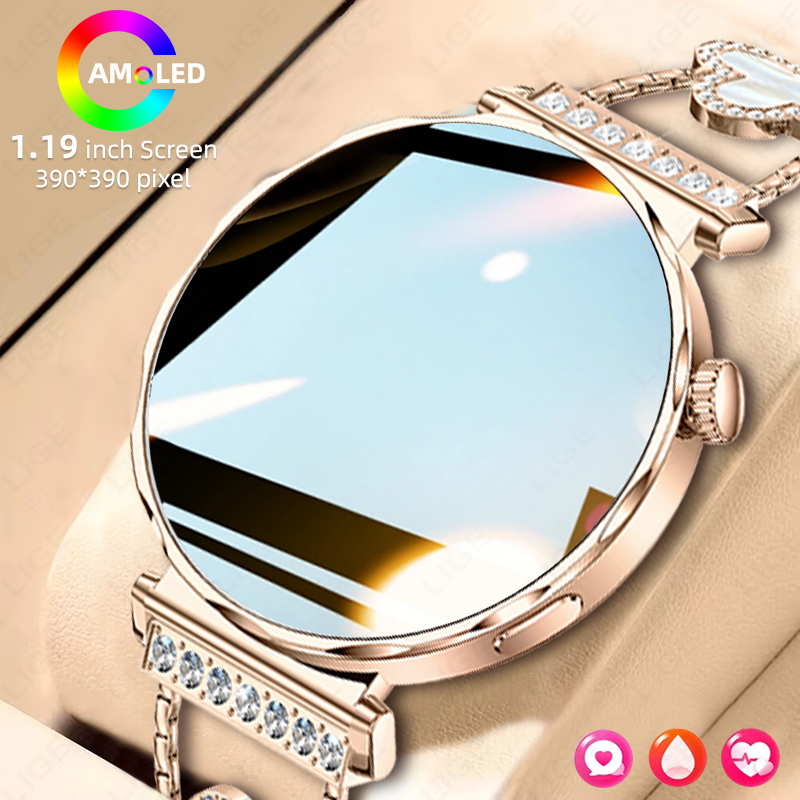Luxury Watch On Wrist - Lige luxo relógio inteligente feminino tela
