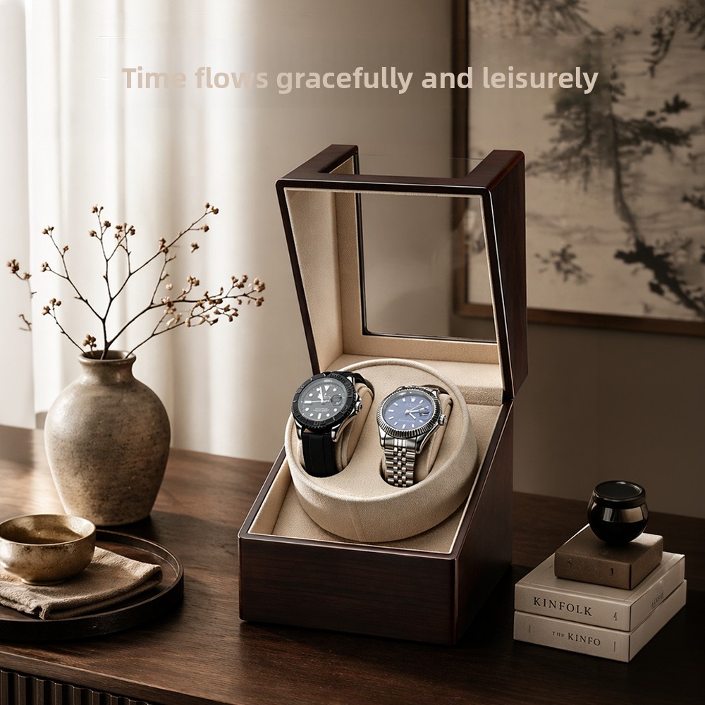 Luxuoso Estojo Rotativo para 2 - Luxury Watch Winder Box avaliação e preço