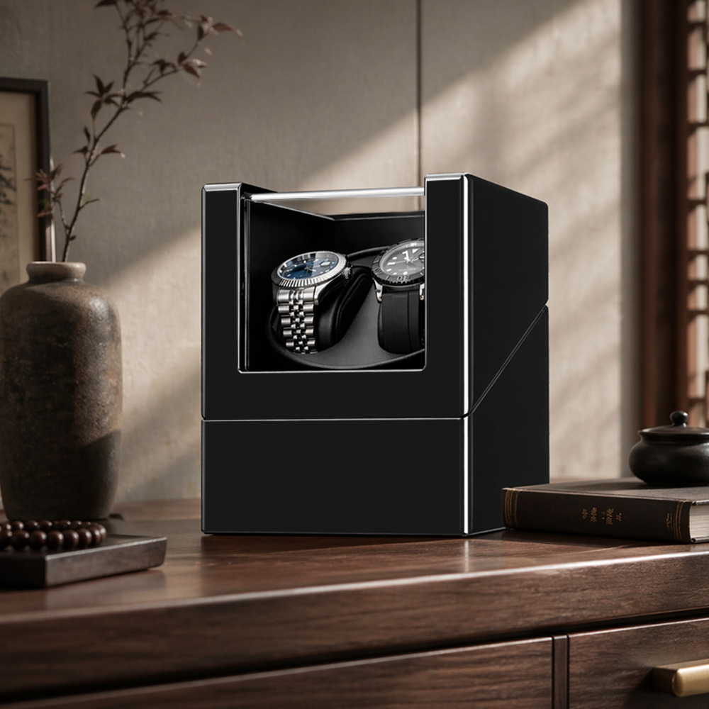 Luxuoso Estojo Rotativo para 2 - Luxury Watch Winder Box avaliação e preço