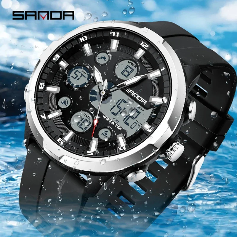 Sanda 9053 50m relógio de puls - Luxury Watch G Shock avaliação e preço