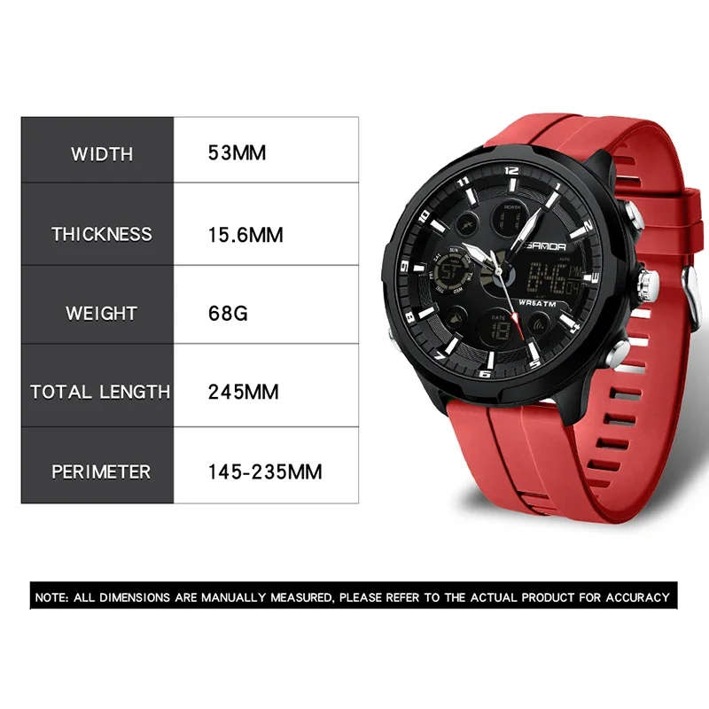 Sanda 9053 50m relógio de puls - Luxury Watch G Shock avaliação e preço