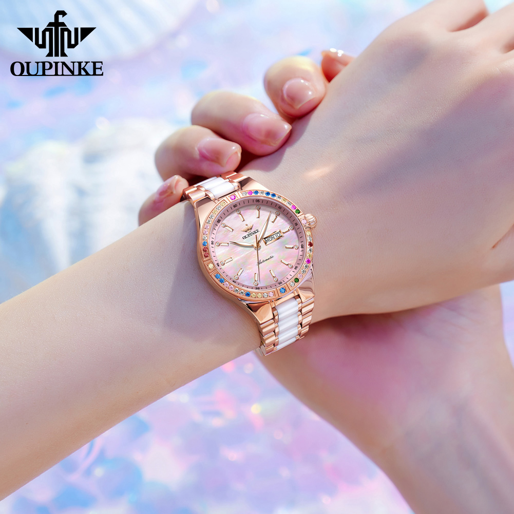 Oupinke 6 cores gemas feminino - Sapphire Crystal Display avaliação e preço