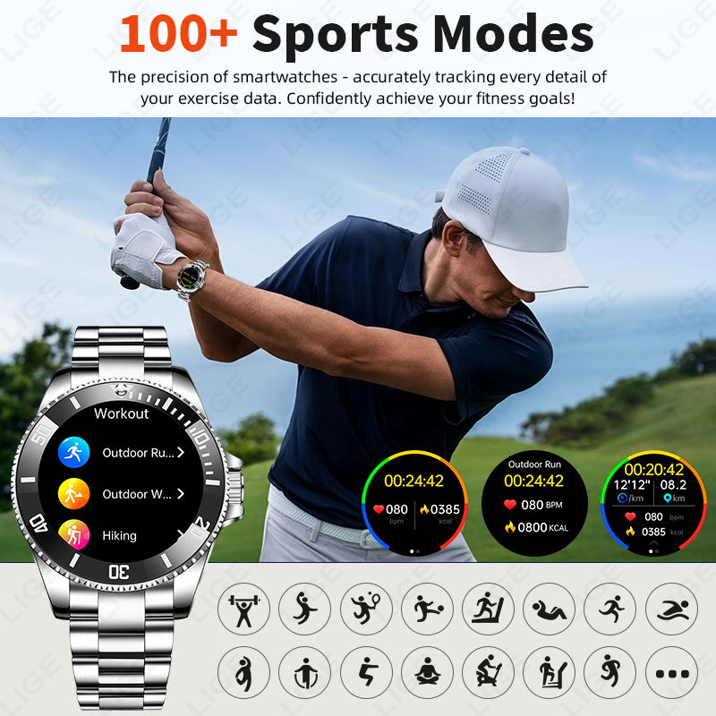 Relógio inteligente masculino  - Luxury Watch On Wrist avaliação e preço