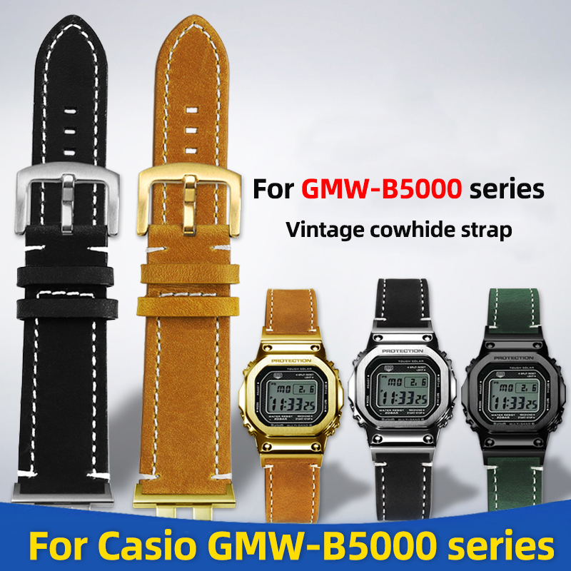 GMW-B5000 pulseira de couro vi - Luxury Watch G Shock avaliação e preço