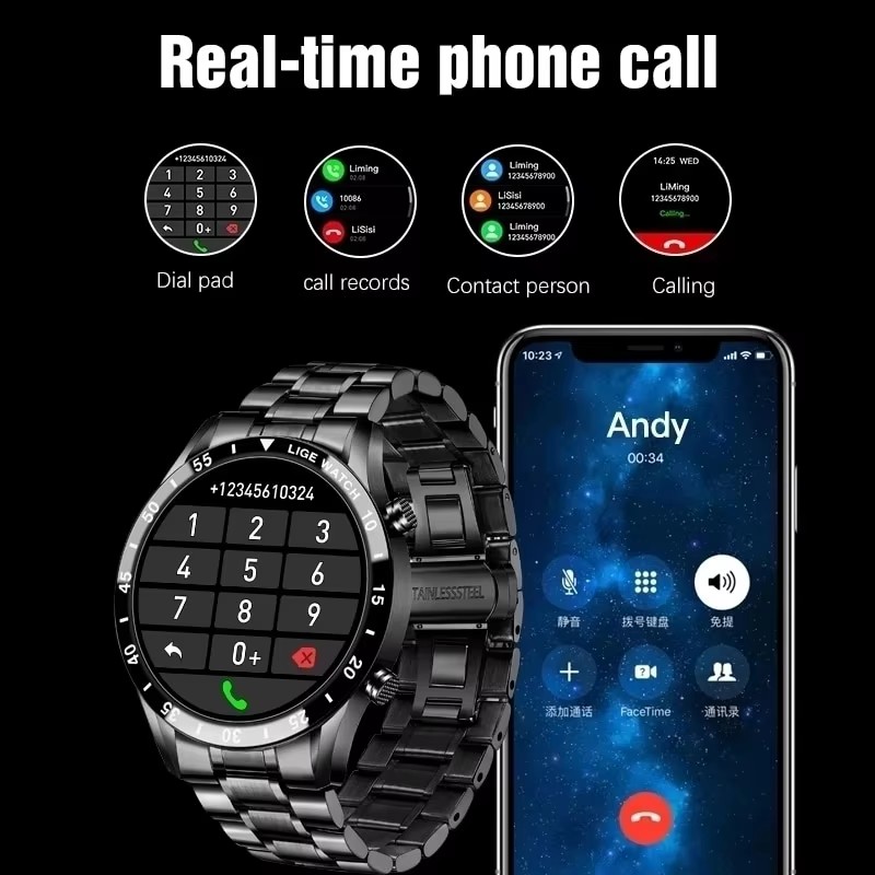 Lige nova chamada bluetooth re - Luxury Watch On Wrist avaliação e preço