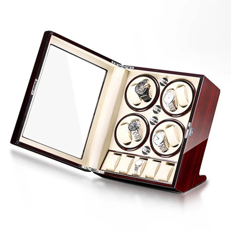 Luxo 8 slots relógio enrolador - Luxury Watch Winder Box avaliação e preço