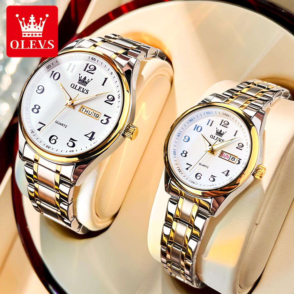 Olevs nova moda casal relógio  - Best Luxury Quartz Watch avaliação e preço
