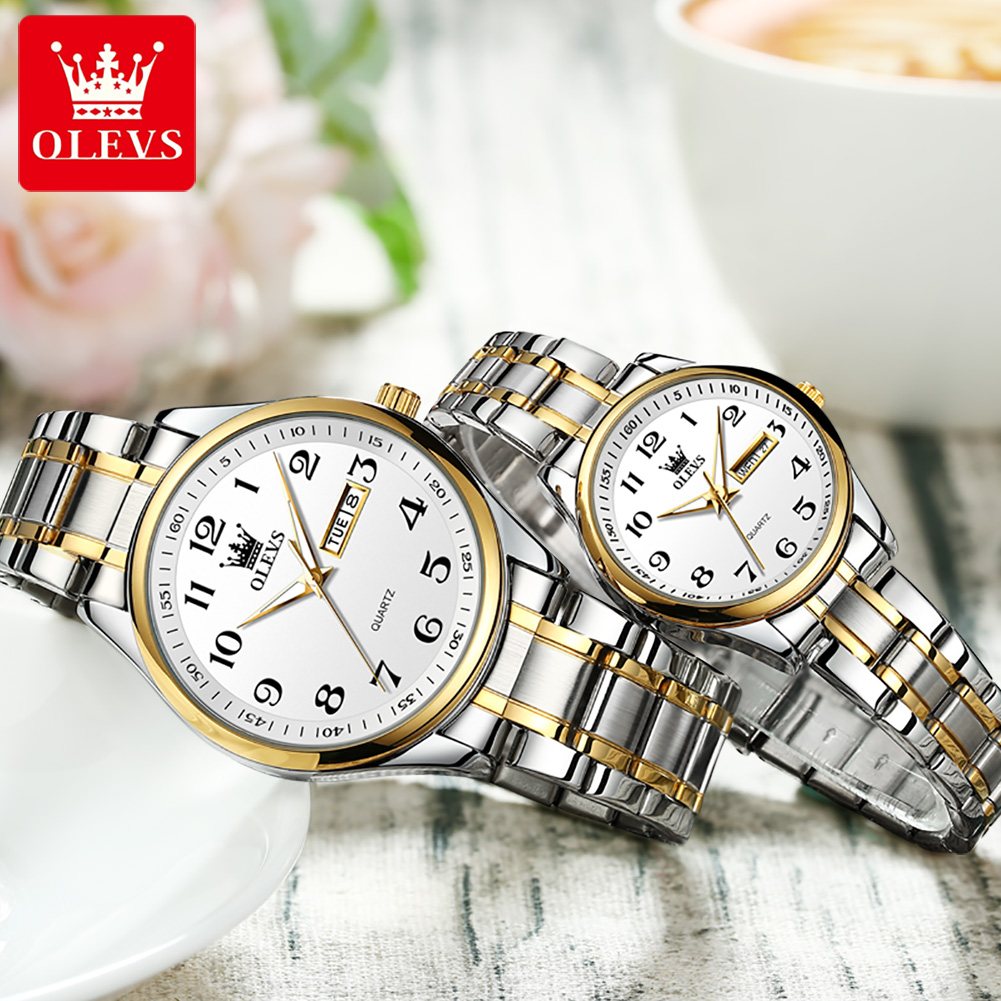 Olevs nova moda casal relógio  - Best Luxury Quartz Watch avaliação e preço