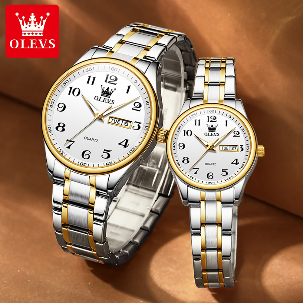 Olevs nova moda casal relógio  - Best Luxury Quartz Watch avaliação e preço