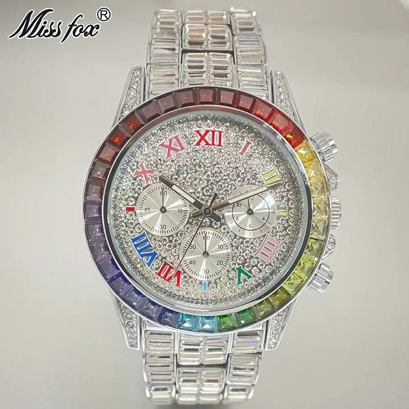 MISSFOX-Relógio gelado de luxo - Luxury Watch Manufacturers avaliação e preço