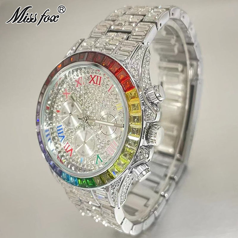 MISSFOX-Relógio gelado de luxo - Luxury Watch Manufacturers avaliação e preço