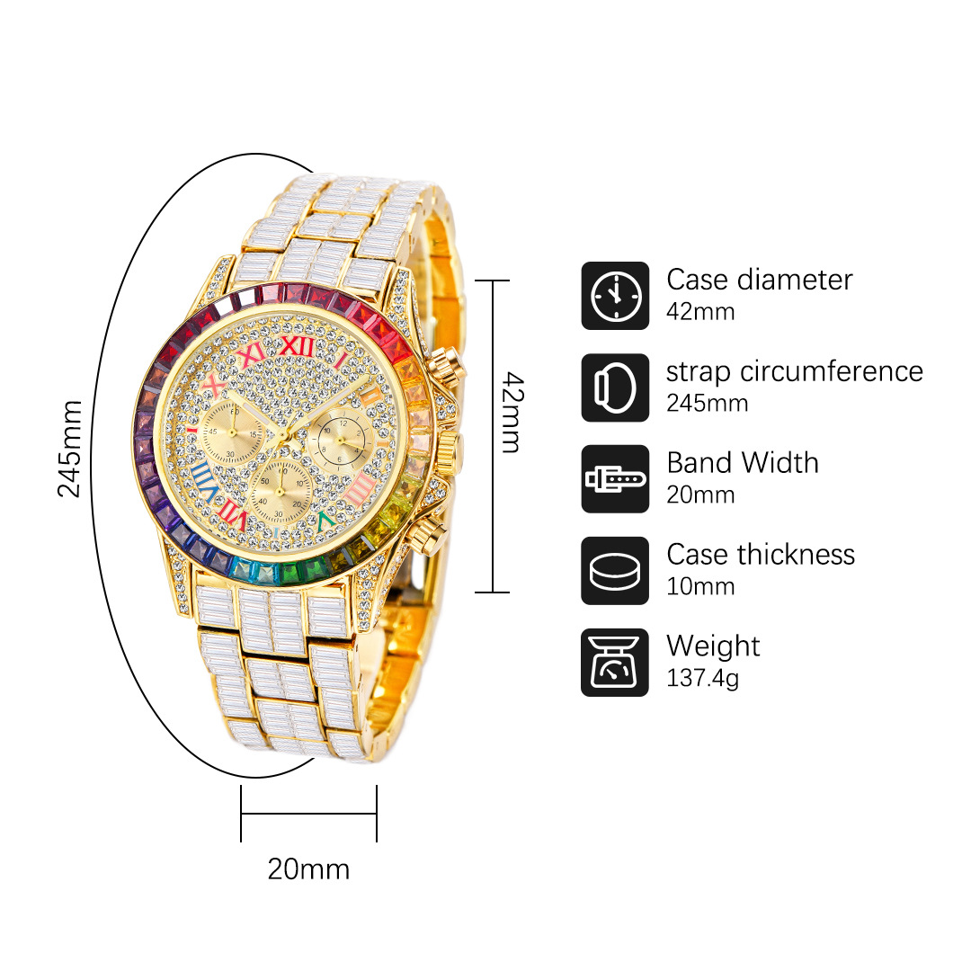 MISSFOX-Relógio gelado de luxo - Luxury Watch Manufacturers avaliação e preço