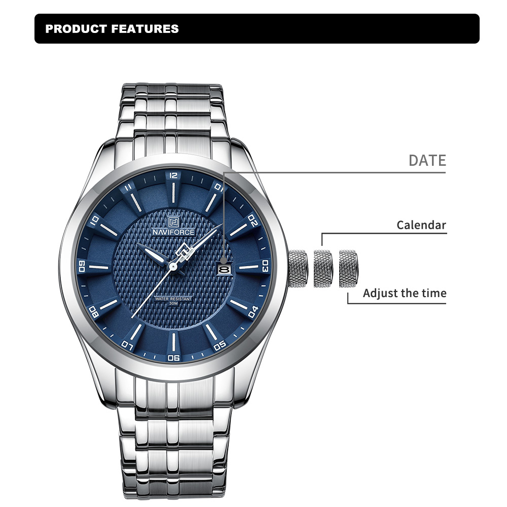 NAVIFORCE-Marca De Luxo Mascul - Field Watch Military avaliação e preço