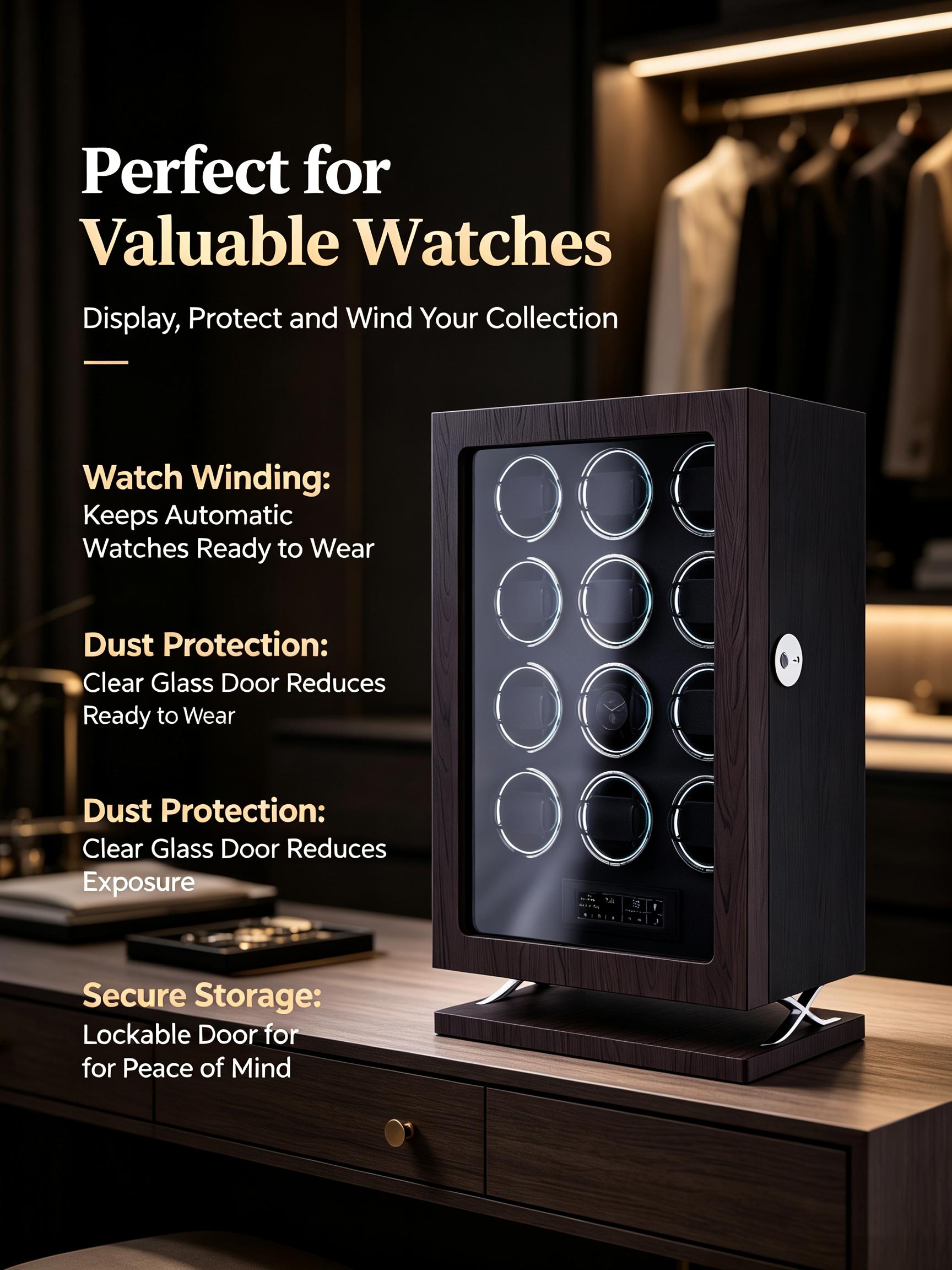 IBBETON Caixa de Enrolamento d - Luxury Watch Winder Box avaliação e preço