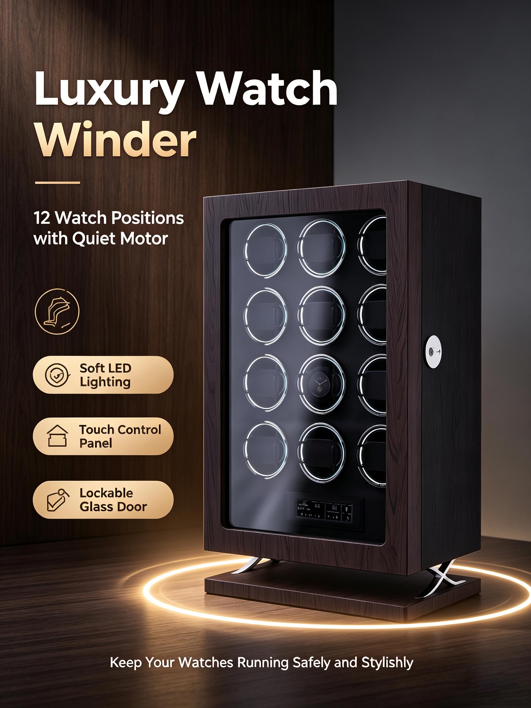 IBBETON Caixa de Enrolamento d - Luxury Watch Winder Box avaliação e preço