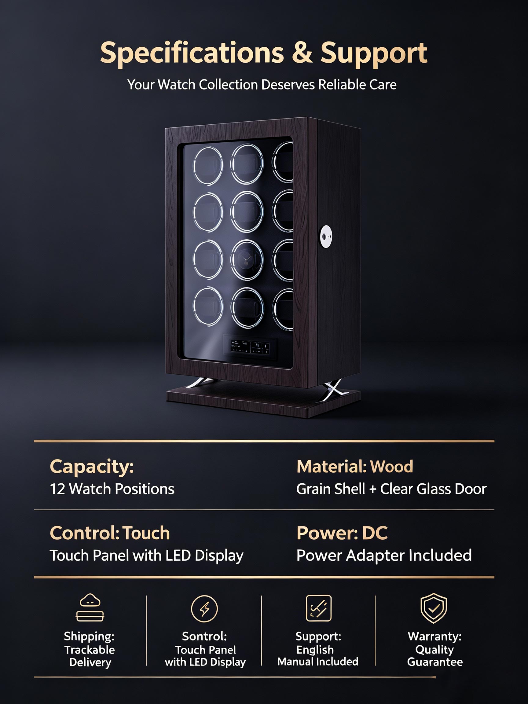 IBBETON Caixa de Enrolamento d - Luxury Watch Winder Box avaliação e preço