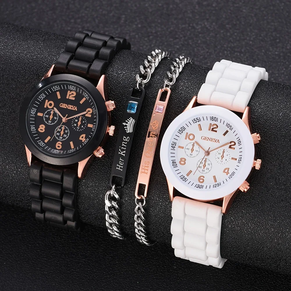 2 pçs conjunto de relógio femi - Best Luxury Quartz Watch avaliação e preço