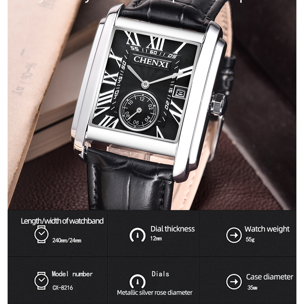 Chenxi 8216 moda clássico quad - Luxury Watch Manufacturers avaliação e preço