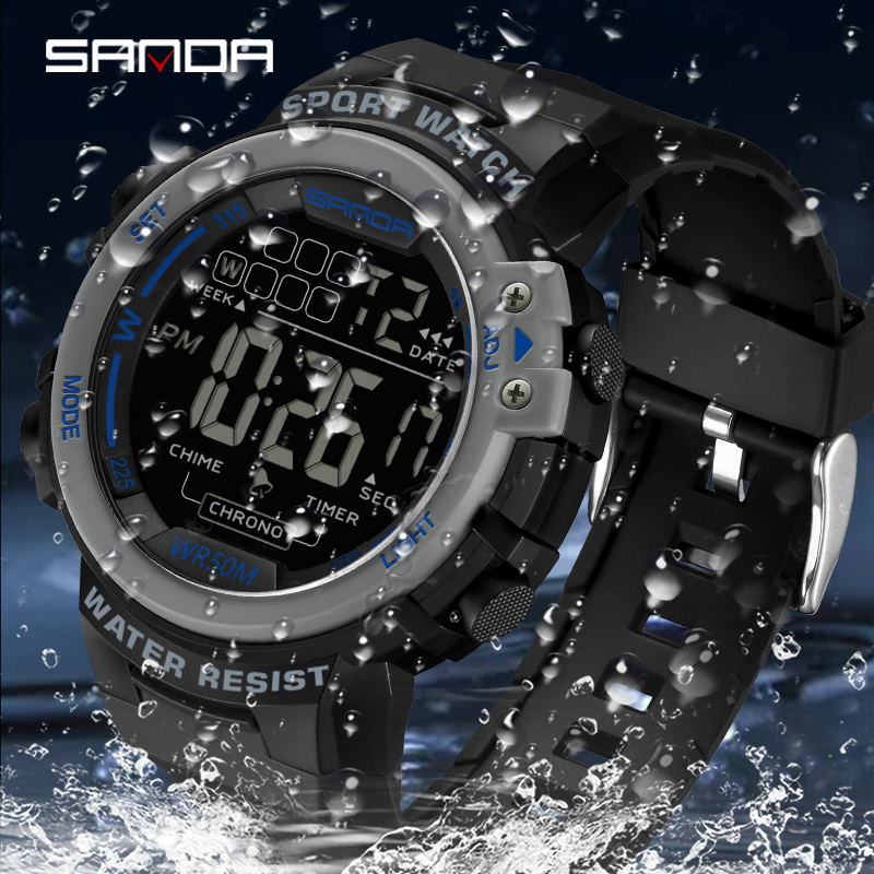 SANDA-Relógio esportivo estilo - Luxury Watch G Shock avaliação e preço