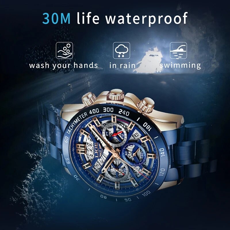 LIGE-Relógio de pulso de quart - Luxury Watch Manufacturers avaliação e preço