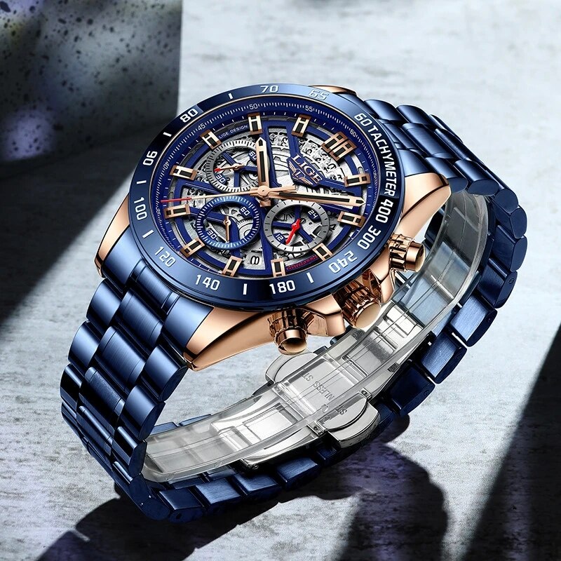 LIGE-Relógio de pulso de quart - Luxury Watch Manufacturers avaliação e preço