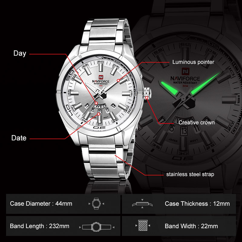 Relógio Masculino NAVIFORCE de - Field Watch Military avaliação e preço