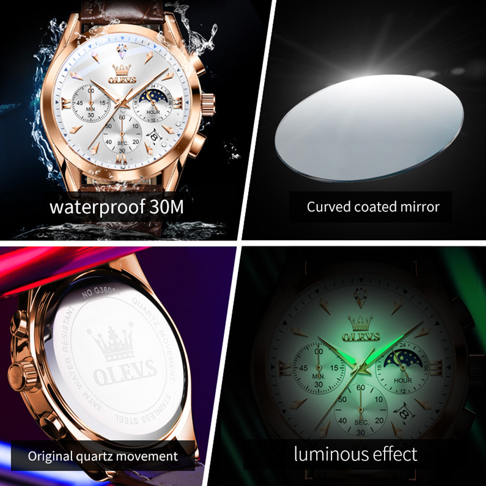 Olevs marca nova moda relógio  - Luxury Watch Manufacturers avaliação e preço